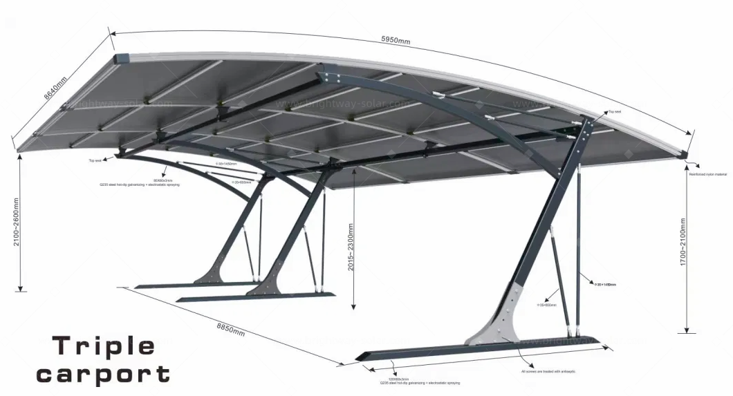 三车棚-剖面图+水印 三车棚-剖面图+水印