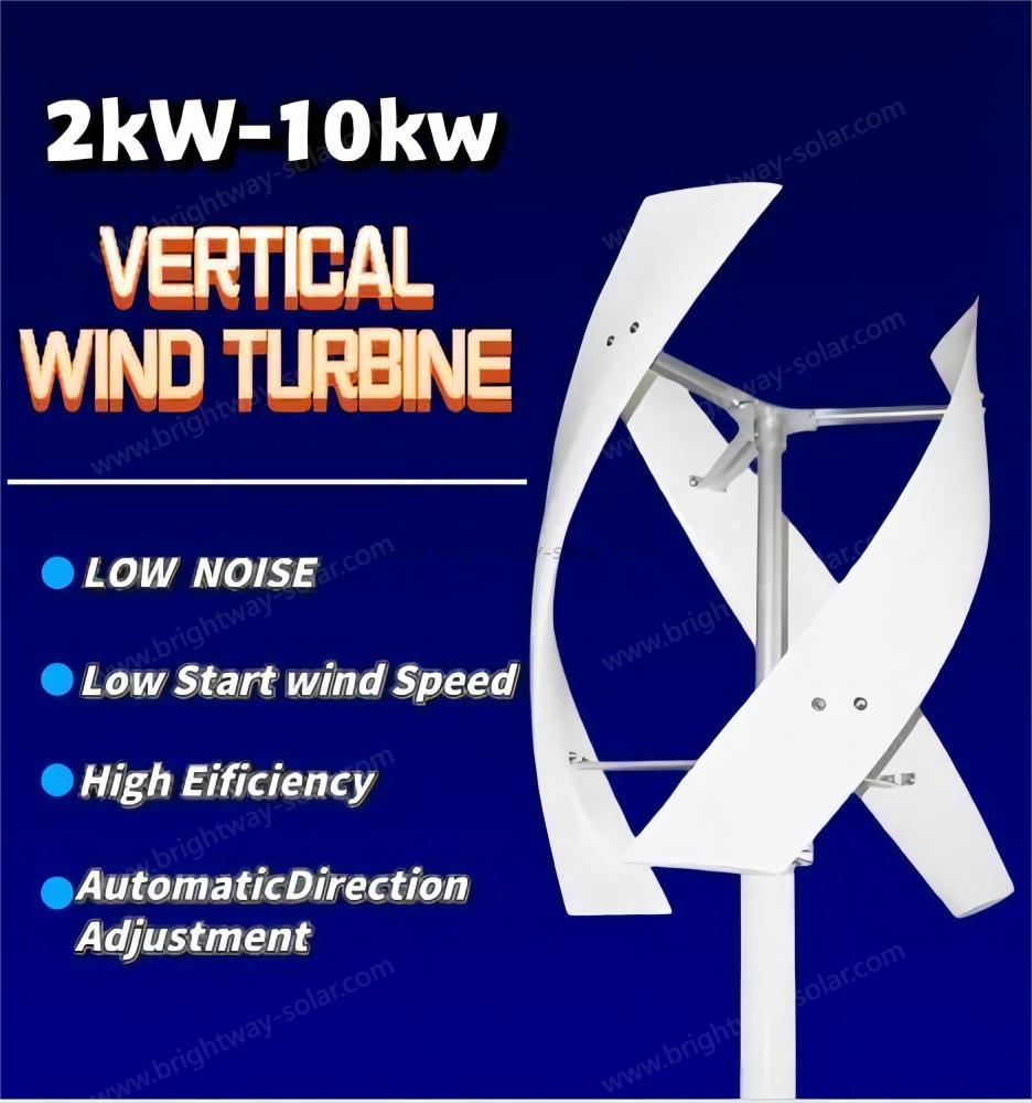Brightway 5000W Eje vertical Turbina eólica 2KW 3KW 5KW 10KW