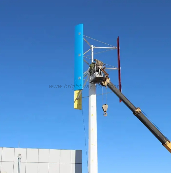 Brightway 5kW Turbina eólica y sistema de energía híbrida solar