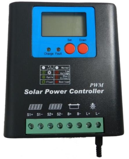 Controlador solar PWM de 96V/110V/120V/30A para sistema de energía solar