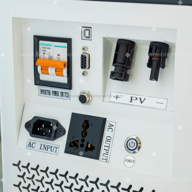 Brightway Inverter 2kW Todo en un sistema de batería de almacenamiento de energía solar 2.56kWh con MPPT