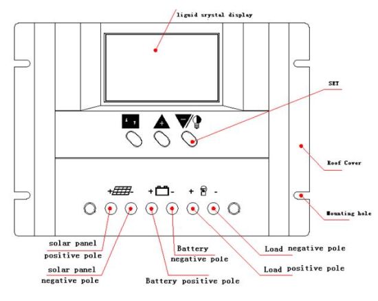Controlador solar PWM N36V/48V/30A para sistema de energía solar