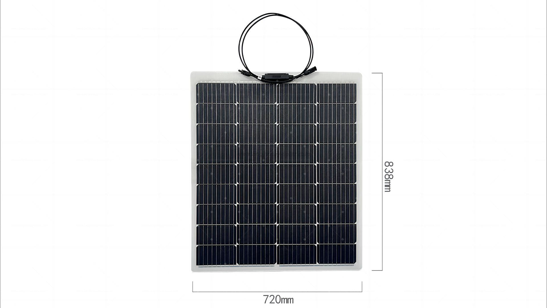 Brightway Solar 100W 20.16V Módulo solar monocristalino flexible Módulo de alta eficiencia PV Potencia
