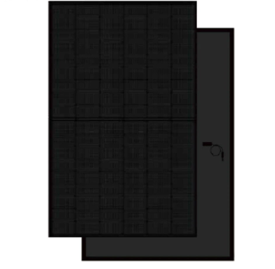 Brightway Solar 435W N Tipo de vidrio doble bifacial 108 Cells con marco negro para el hogar