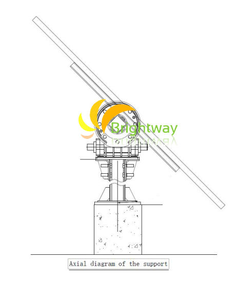 Estructura de rastreador simple de 150kW vinculada