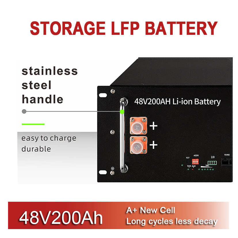 Batería de litio 48V200AH 51.2V 200AH Paquete de batería Sistema de almacenamiento de iones de litio