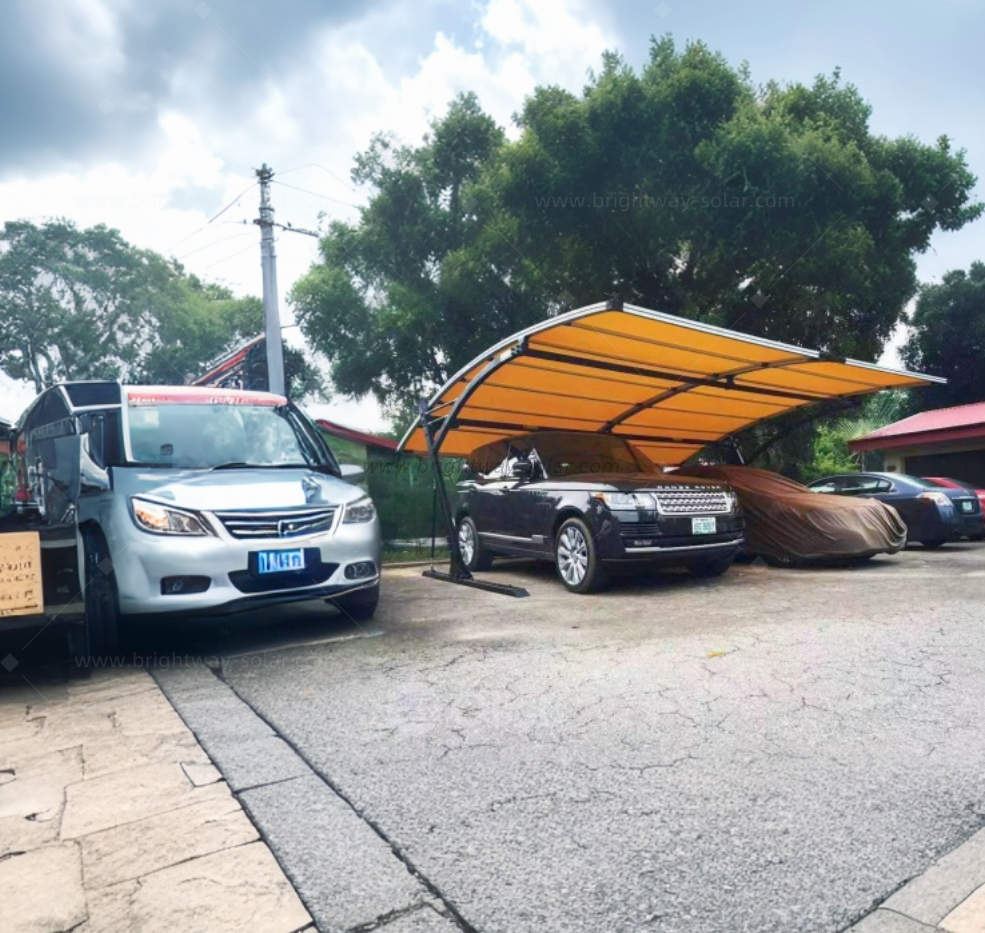 Brightway Latinera solar doble estacionamiento con soportes de aluminio China Factory Proveedores para un fácil estacionamiento de automóviles dobles
