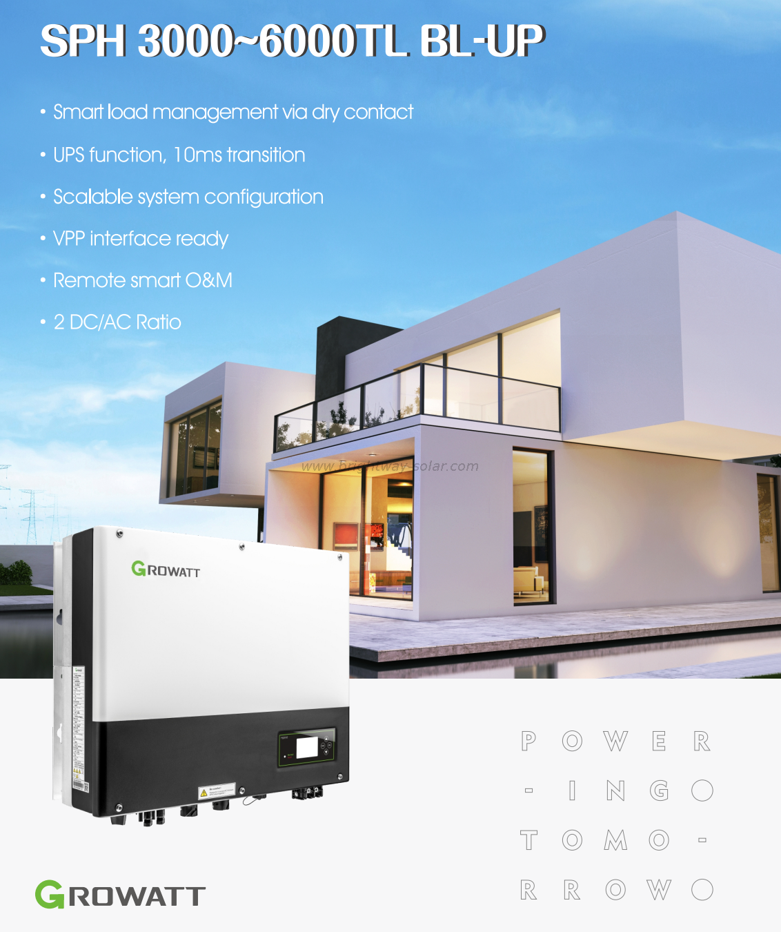 Growatt 5kw Inverter híbrido Growatt en el inversor solar del inversor solar de la cuadrícula