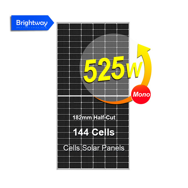 Mono de 182 mm Células medias de corte paneles solares-144 células 525W