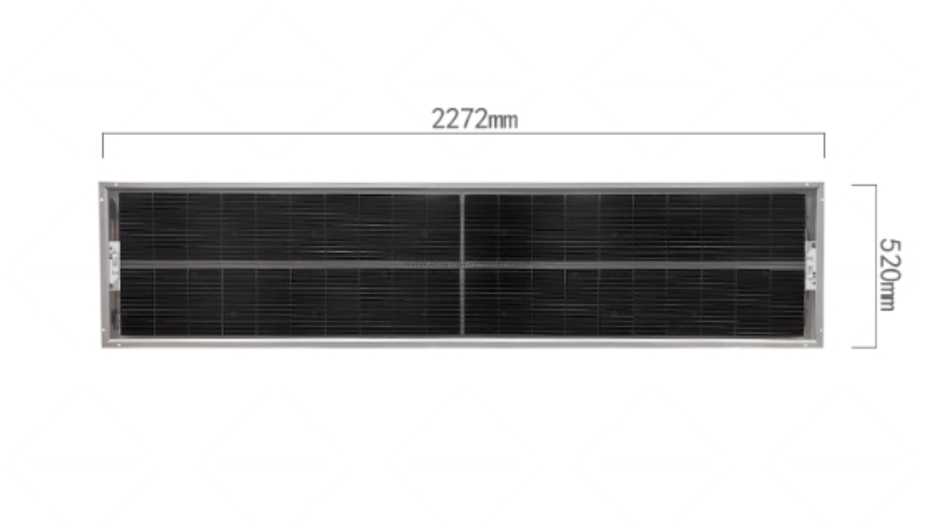 200W BIPV 双玻（ 2 ）加尺寸加 Logotipo