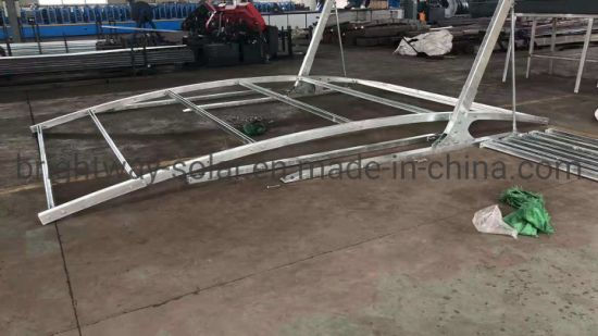 Carport solar Hermosa curva para 1 automóvil, 2 autos, 3 autos