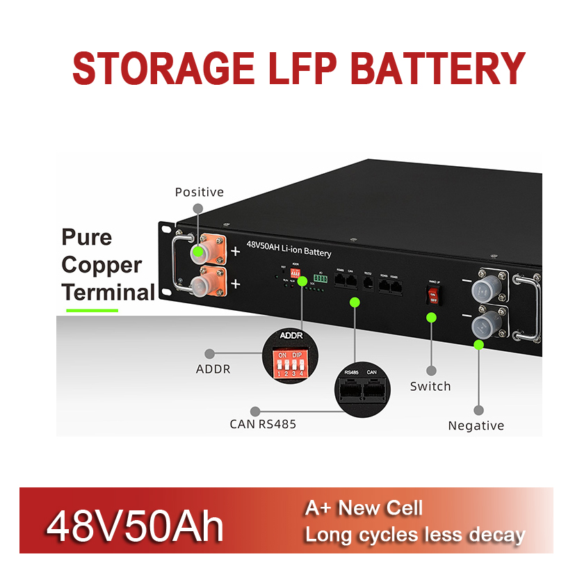 Batería de litio 48V50AH 51.2V 50AH sistema de almacenamiento de energía de iones de litio
